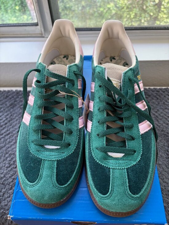 adidas Shoes - Adidas Handball Spezial - Green & Pink Velvet, size 9.5